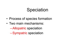 Species and Speciation Powerpoint 1407 revised.ppt