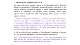 Comprehensive Overview of Species Concepts in Biology | PPTX