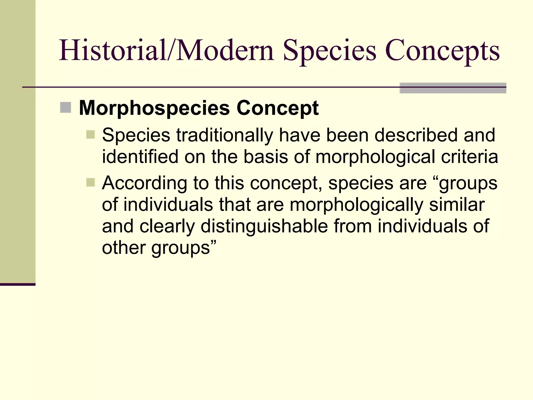 Species Concepts And Speciation | PPT