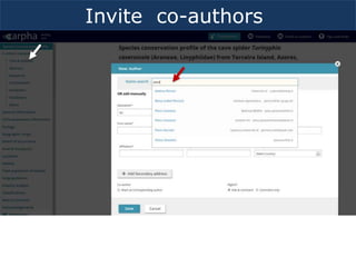 Invite co-authors
 