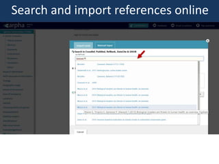 Search and import references online
 