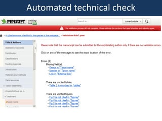 Automated technical check
 