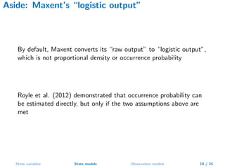 Hierarchichal species distributions model and Maxent | PDF
