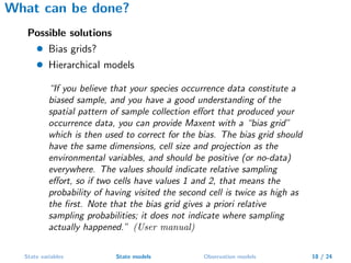 Hierarchichal species distributions model and Maxent | PDF