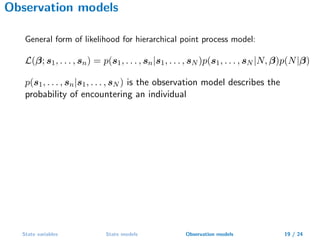 Hierarchichal species distributions model and Maxent | PDF
