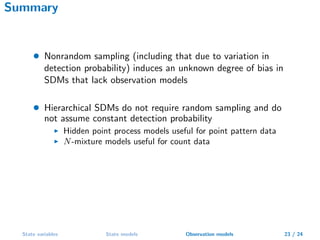 Hierarchichal species distributions model and Maxent | PDF