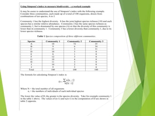 Species Richness and Evenness power point presentation of microbiology ...