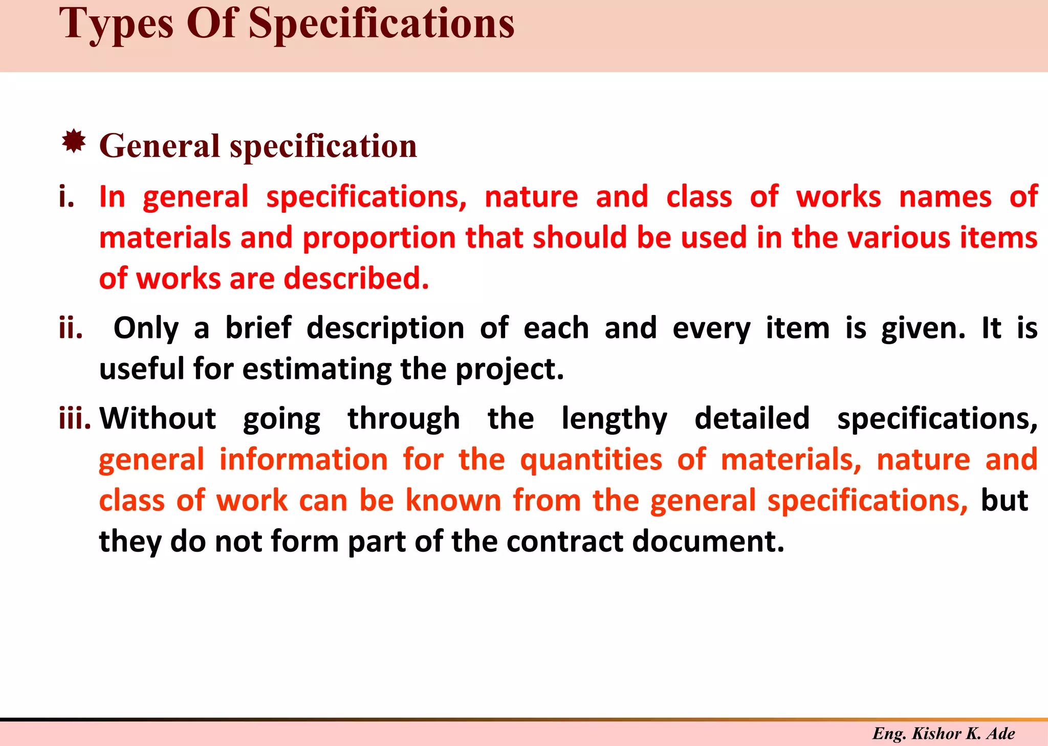 Specification writing-I | PPT
