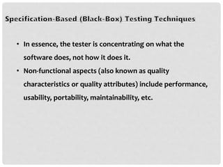 Specification based testing techniques | PPTX