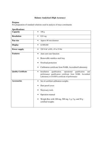 Specification accuratebalance | PDF