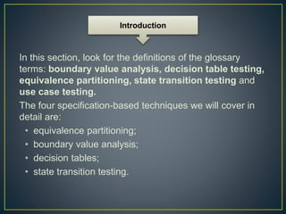Specification based or black box techniques | PPTX