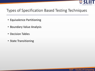 Specification Based Test Case Design Techniques | PDF