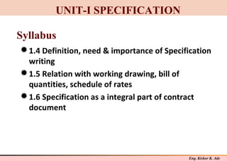Comprehensive Guide to Specification Writing in Civil Engineering ...