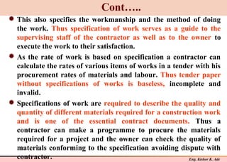 Comprehensive Guide to Specification Writing in Civil Engineering ...