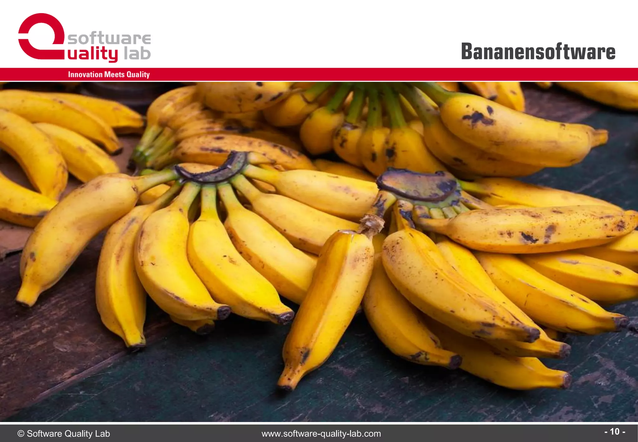 © Software Quality Lab www.software-quality-lab.com
Bananensoftware
- 10 -
 