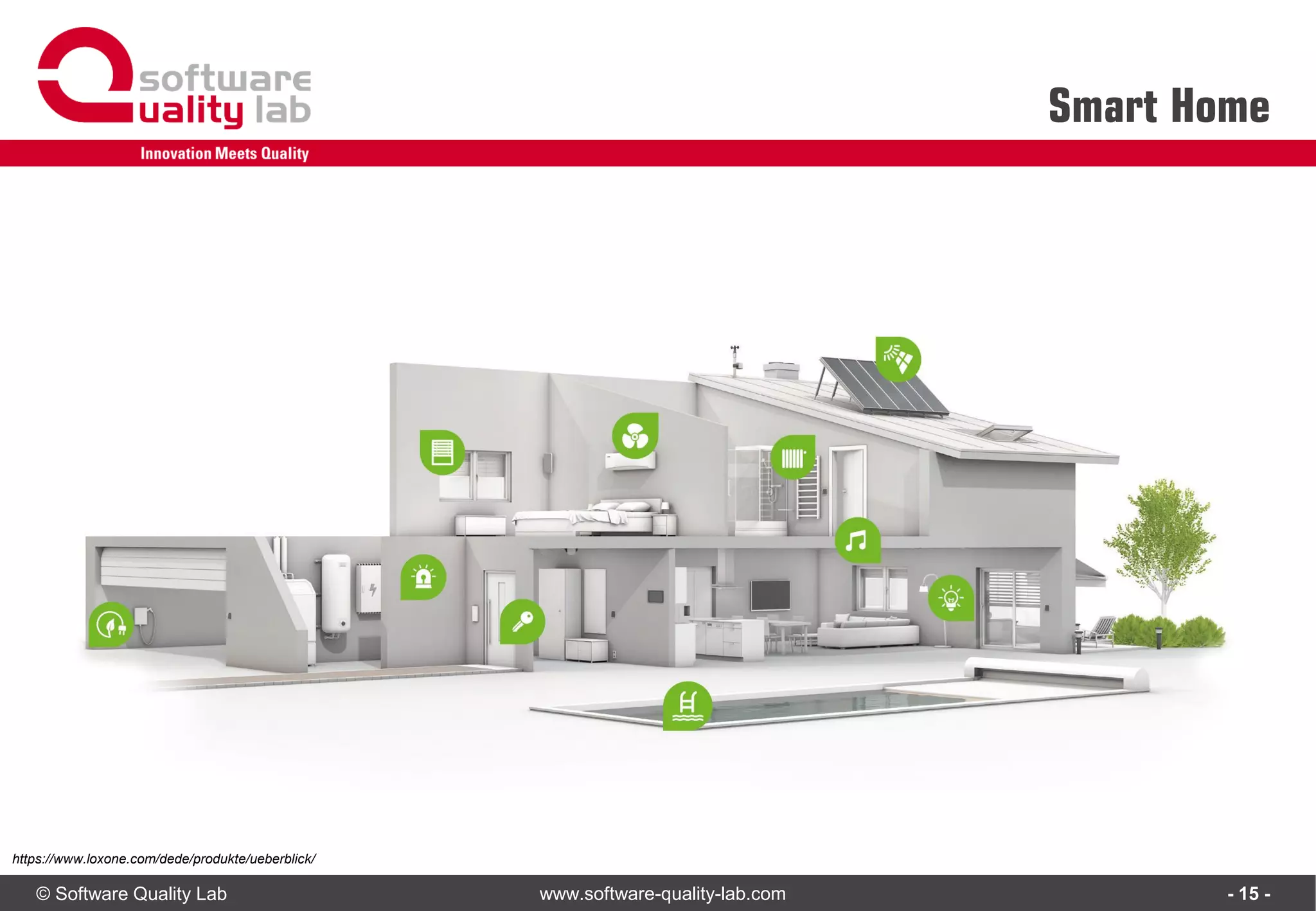 © Software Quality Lab www.software-quality-lab.com
Smart Home
- 15 -
[https://www.flickr.com/photos/macblack/17577308444/]
https://www.loxone.com/dede/produkte/ueberblick/
 