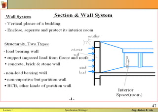 Eng. Kishor K. Ade
47
Lecture 1 Specfication Writing-I
 
