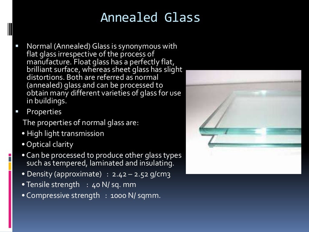 Specification of glass