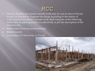 Specifications for rcc | PPTX