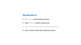 Specifications for the real world — Using Specification by Example and ...