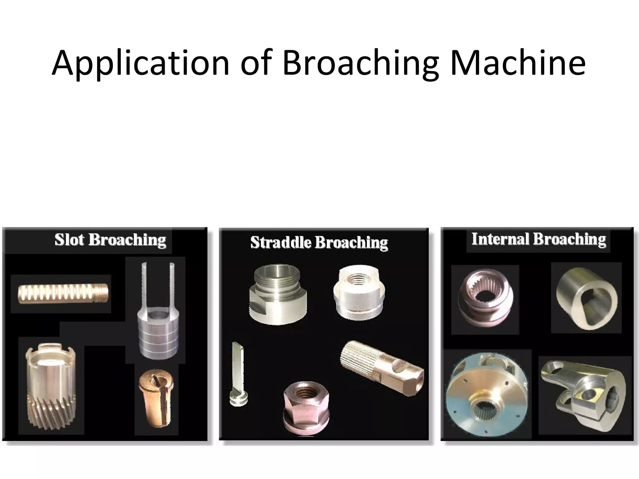 Application of Broaching Machine
 