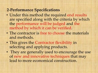 specification writting in architecture and civil | PDF