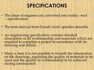 specification writting in architecture and civil | PDF