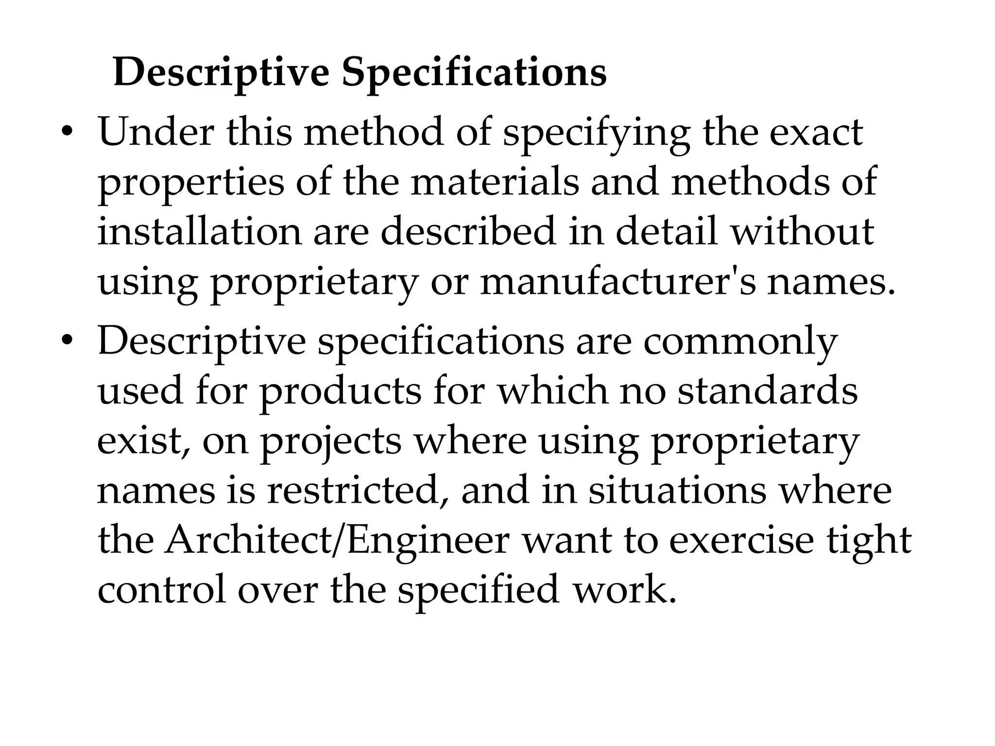 Specification writting civil construction | PPTX