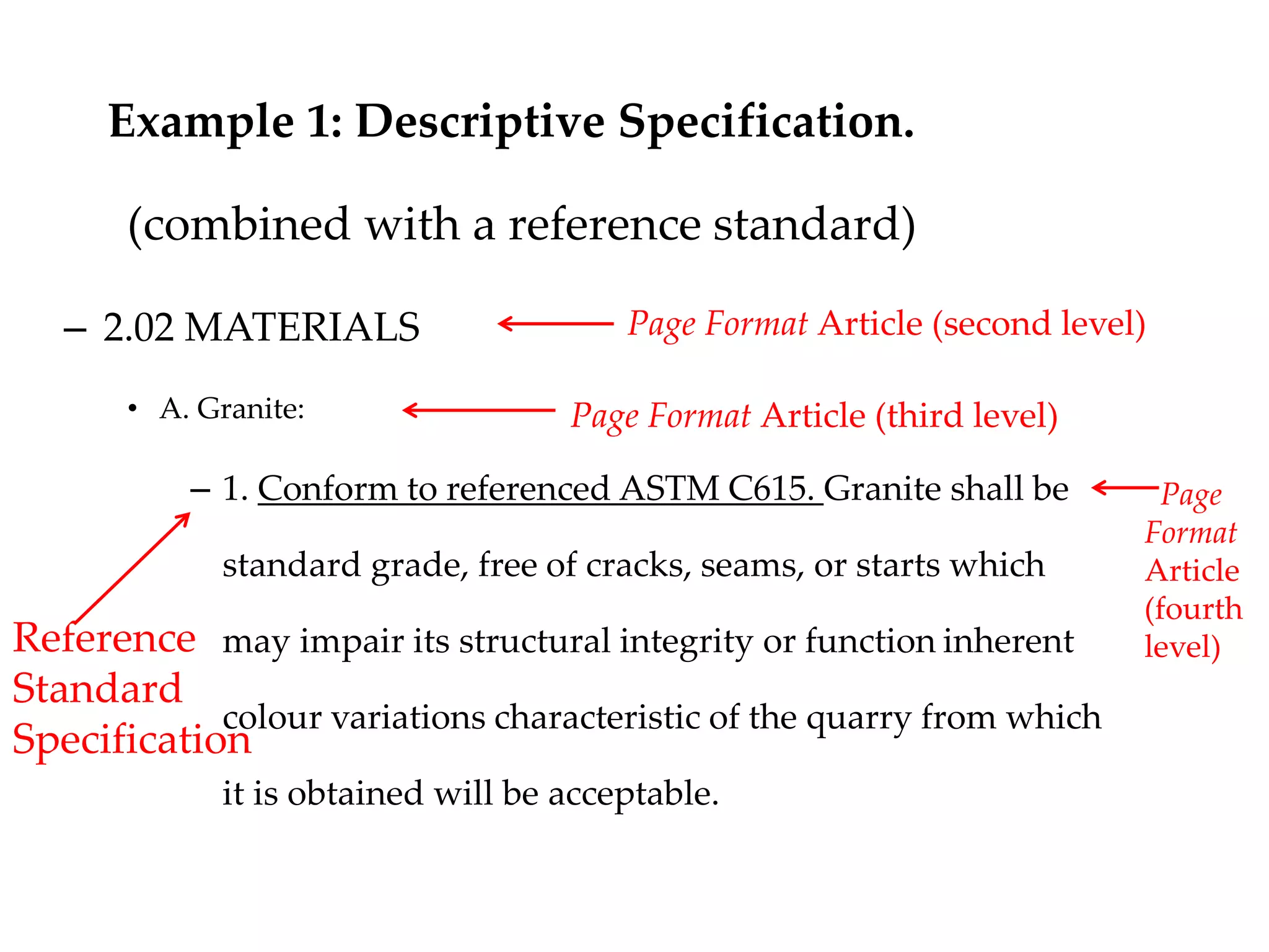 Specification writting civil construction | PPTX
