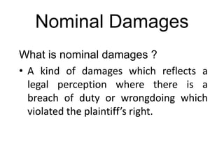 Specific damages slides | PPT