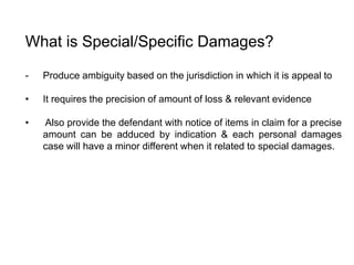 Specific damages slides | PPT