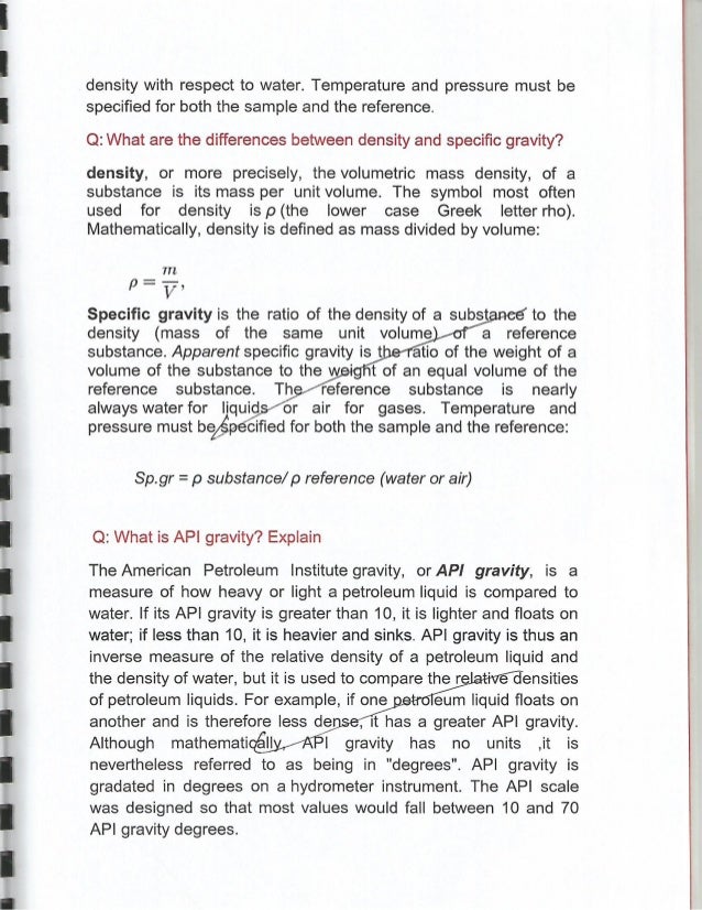 specific gravity lab report pdf