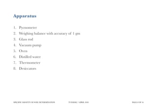Specific gravity of soil | PDF