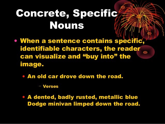 specific nouns and modifiers 2 638
