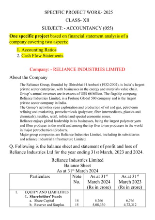 SPECIFIC PROJECT WORK (1).pdf for assignment | PDF