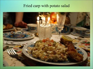 Fried carp with potato salad
 