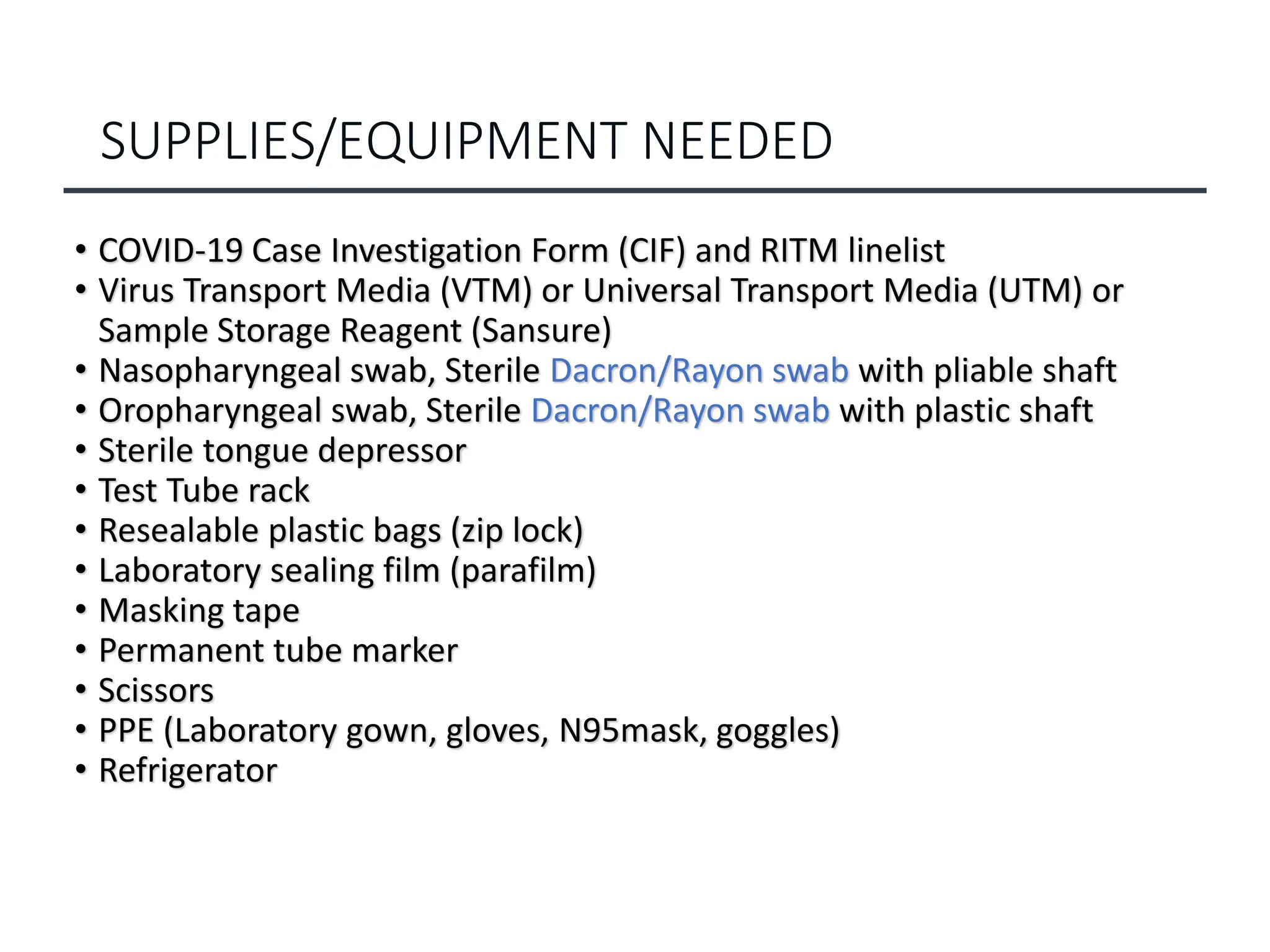 Decron Lab Test oropharnegeal specimen-collection-slides | PDF