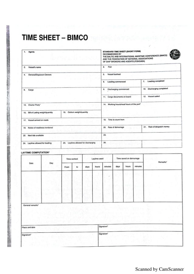 Specimen shippingdocument