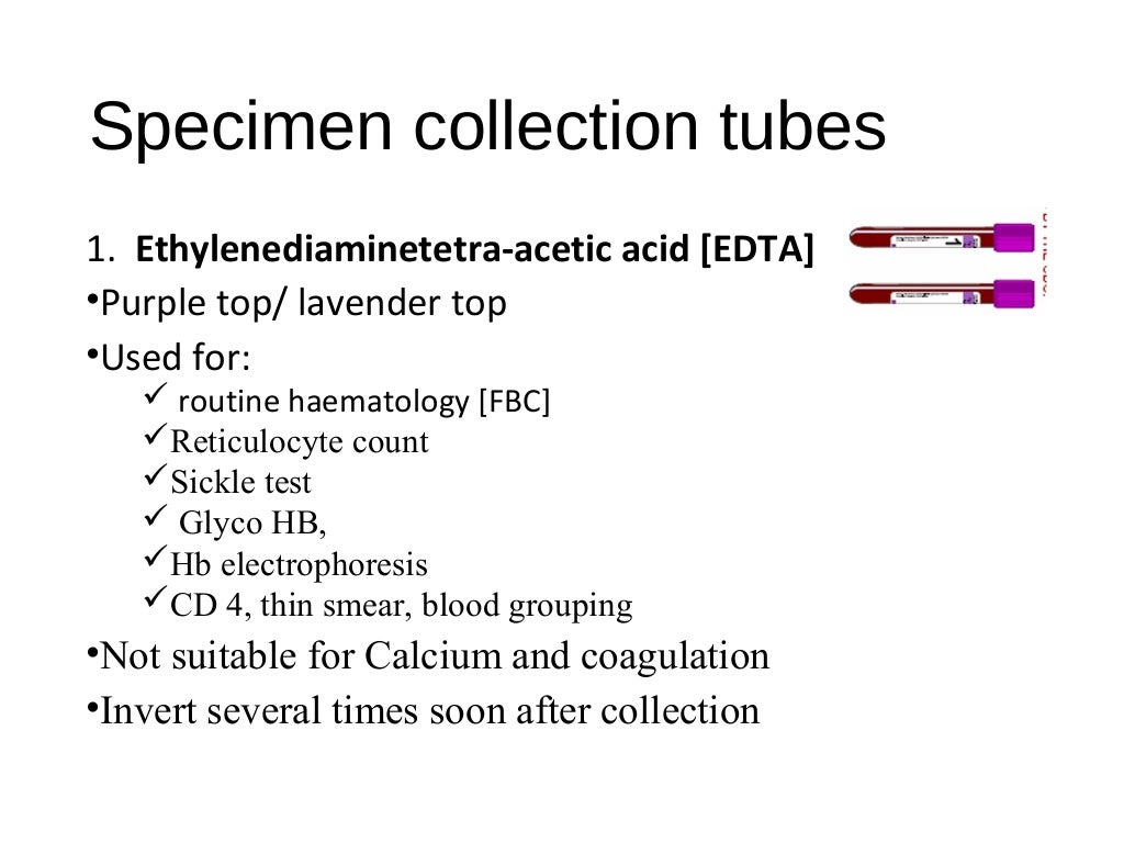 Specimen collection and handling