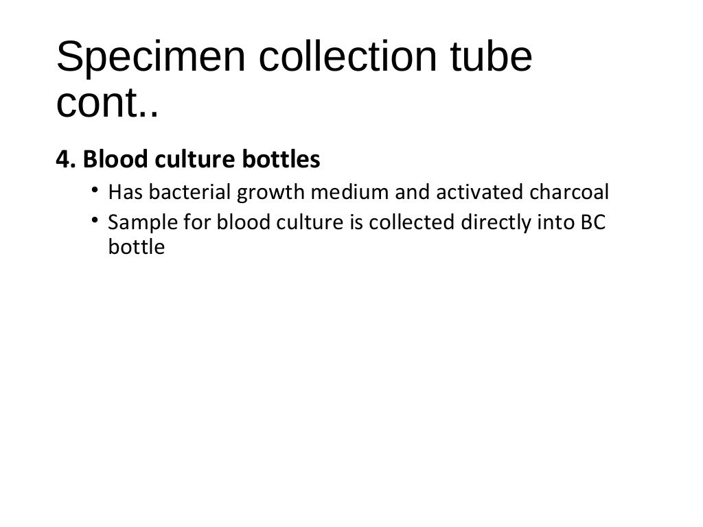 Specimen collection and handling