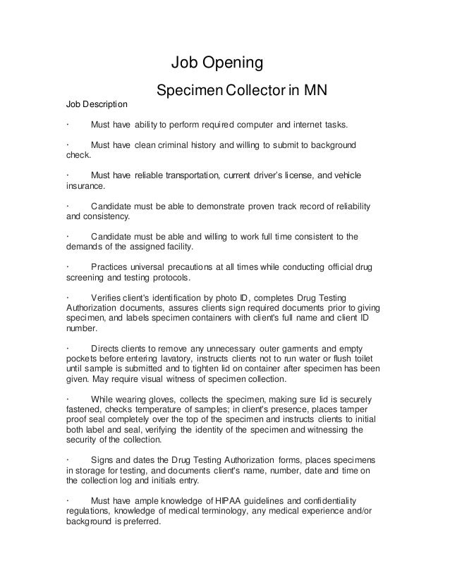 medical job description job description