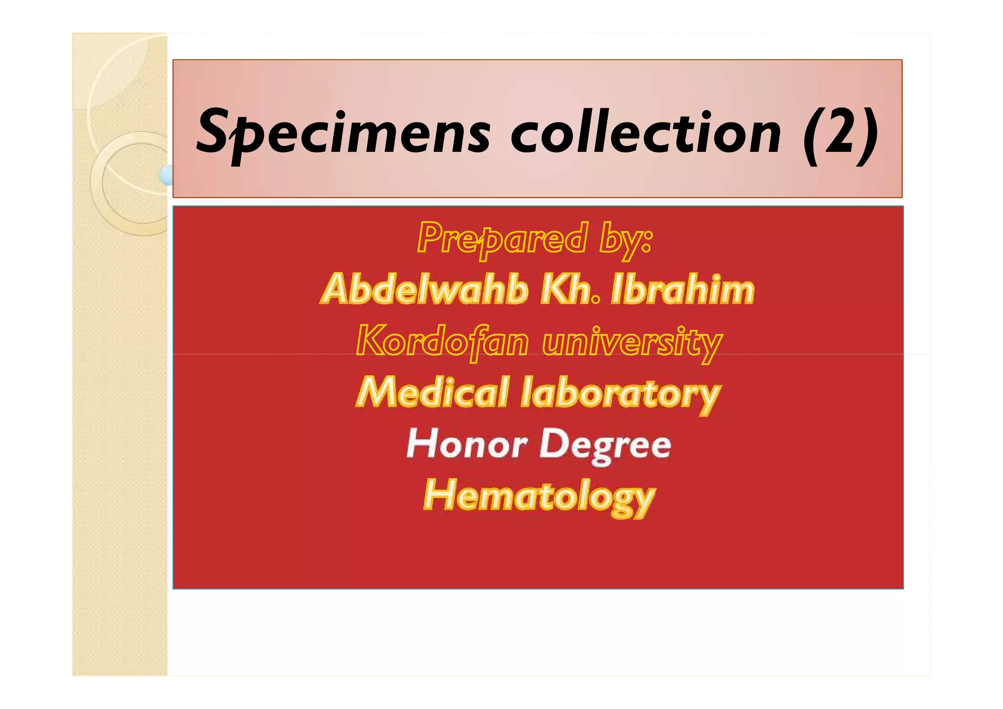Specimens collection part 2 | PDF