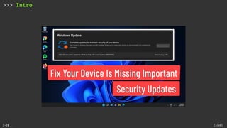 >>> Intro
[~]$ _ [2/16]
 