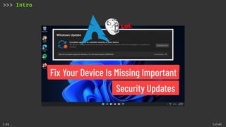 >>> Intro
[~]$ _ [2/16]
 