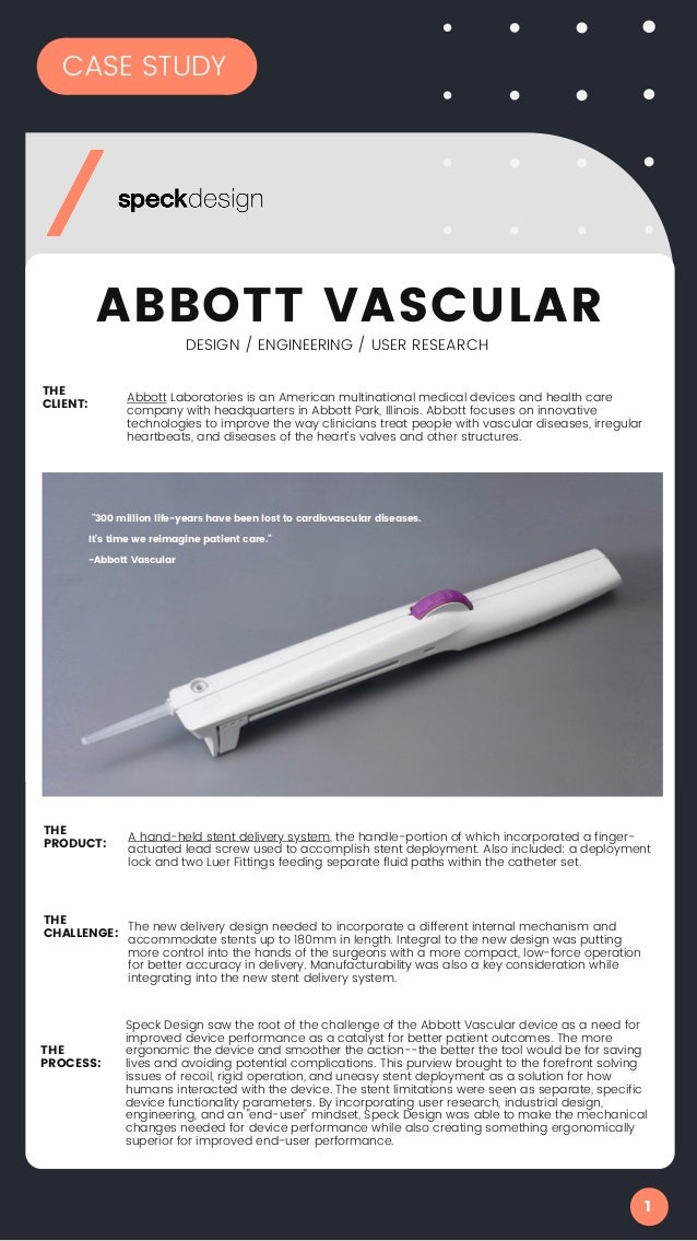 Speck Design Medical Device Product Design Casestudy Abbott Vascular