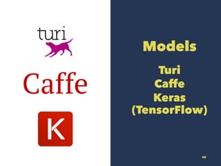 Models
Turi
Caffe
Keras
(TensorFlow)
45
 