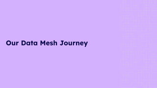Our Data Mesh Journey
 