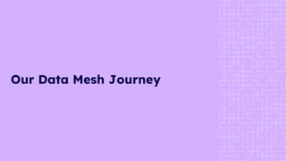 Our Data Mesh Journey
 