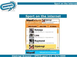 Sport on the internet Sport on the internet 