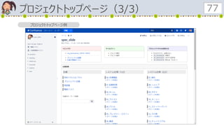 プロジェクトトップページ（3/3） 77
プロジェクトトップページ例
 